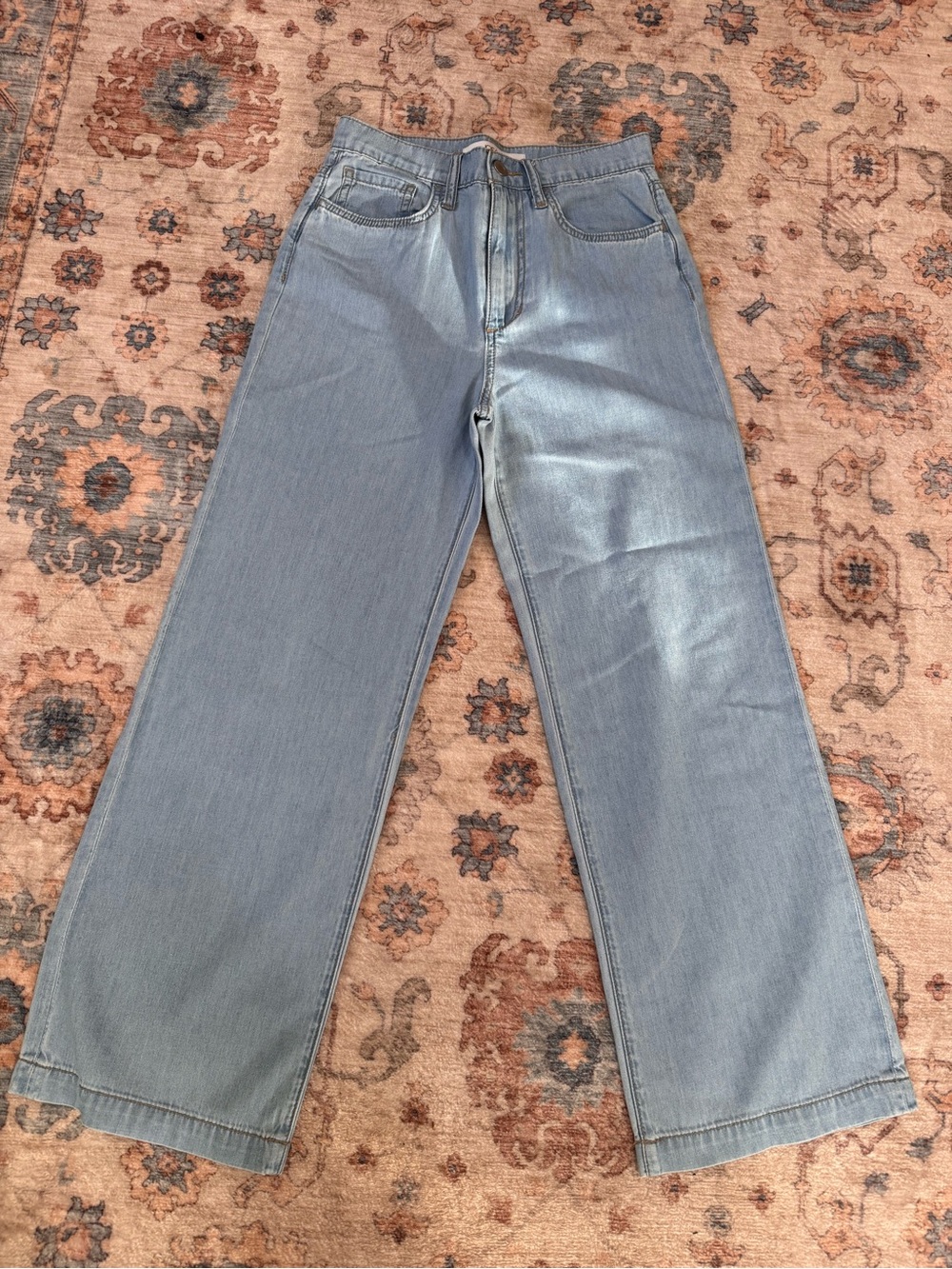 Joe's Jeans Light Blue Denim High-Rise Faithe Wide Leg
